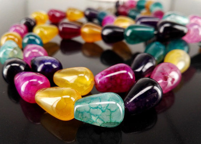 Agate Drops Beads 01