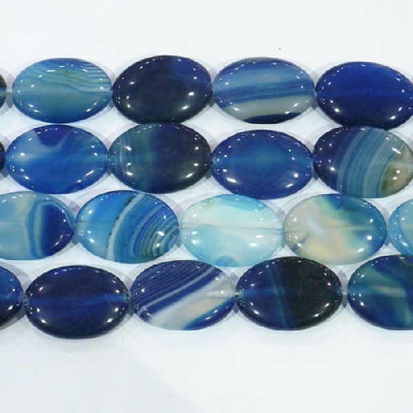 Agate Flate Oval Beads 02