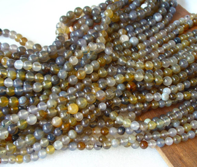 Agate Plain Beads 01