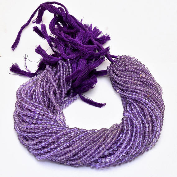 Amethyst Rondelle Beads 01