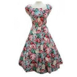 Ladies Floral One Piece Dress 02