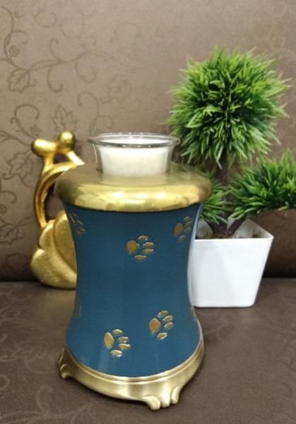 Blue T-Light Cremation Urn