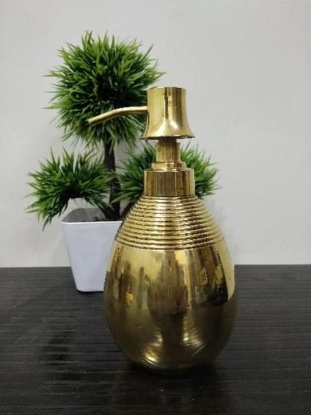 Yellow Brass Soap Dispenser