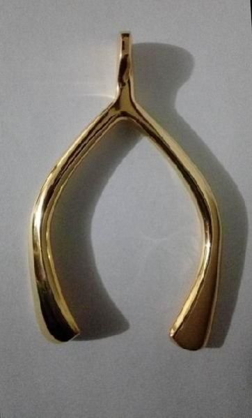 Brass Wishbone Paperweight