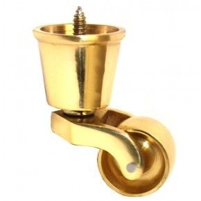 Brass Castor Round Cup With Screw Fixing