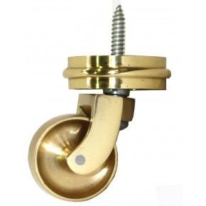 Brass Screw Castor With Round Embellisher