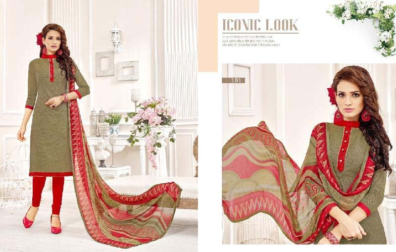 Cotton Churidar Suit Material (101)