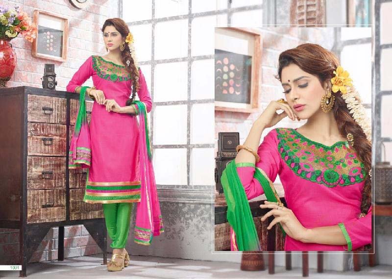 Cotton Churidar Suit (1001)