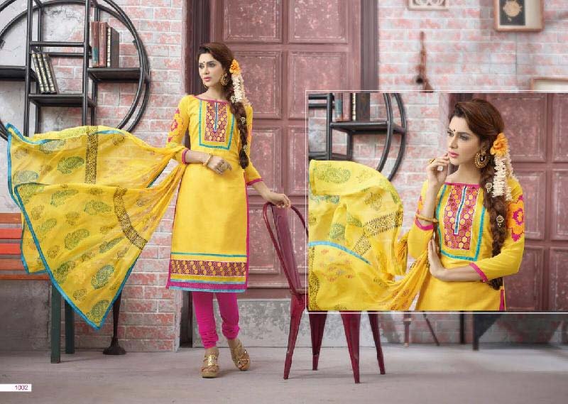 Cotton Churidar Suit (1002)