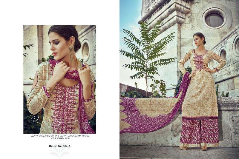 Glaze Cotton Palazzo Suit Material (502 A)