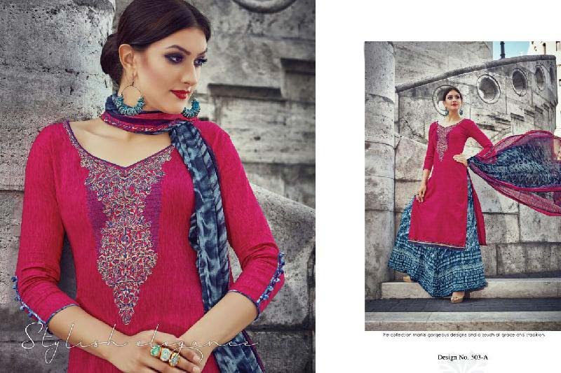 Glaze Cotton Palazzo Suit Material (503 A)