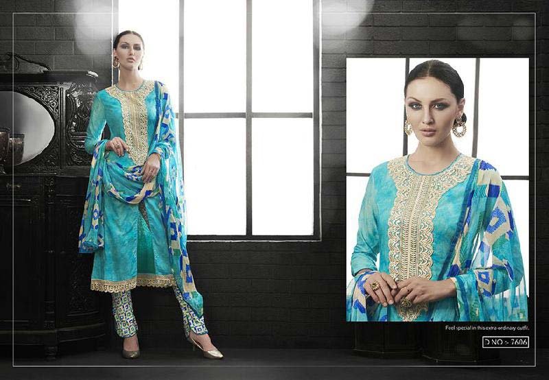 Party Wear Pant Style Suit (7606)