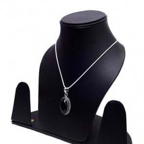 Black Color Single Stone Pendent