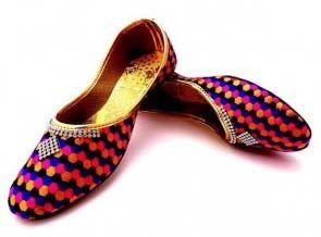 Dotted Multi Colour Fancy Jutti