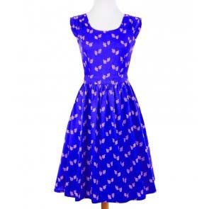 Flying Leaf Blue One Piece Dress