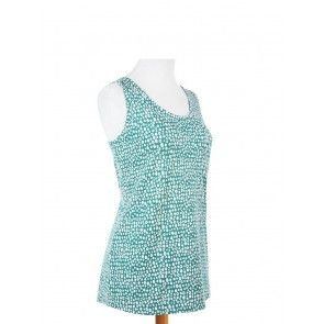 Wran White Bubble On Hilly Blue Top