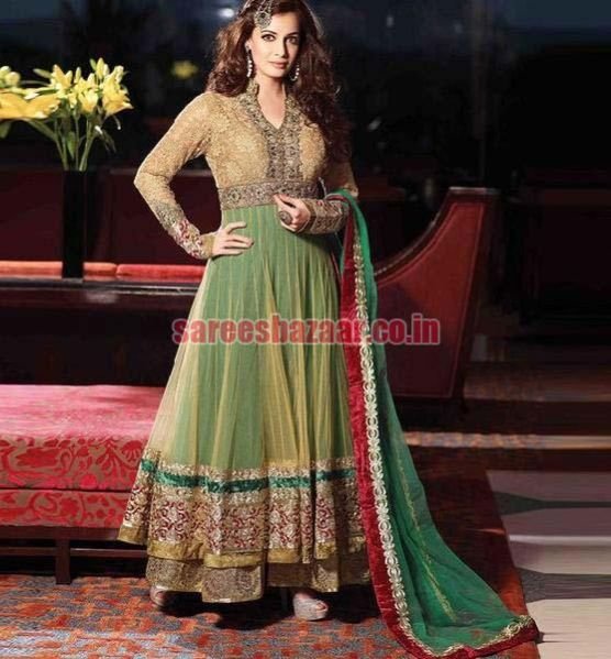 Unstitched Synthetic Anarkali Suit 03