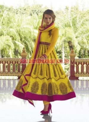 Unstitched Cotton Anarkali Suit 05