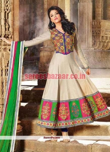 Unstitched Cotton Anarkali Suit 06