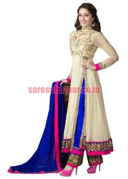 Unstitched Synthetic Anarkali Suit 06