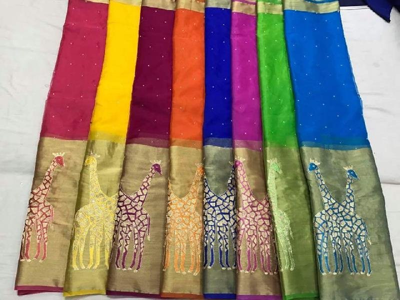Semi Organza Sarees 02