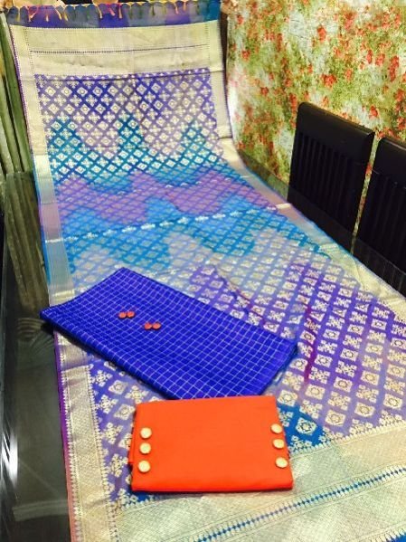 Unstitched Pure Banarasi Dupatta Suit 04