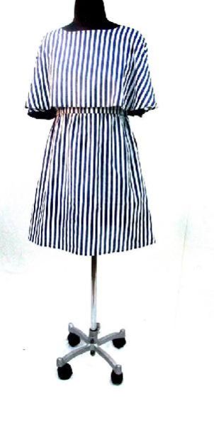 One Piece Dress in Combination of Rayon and Cotton