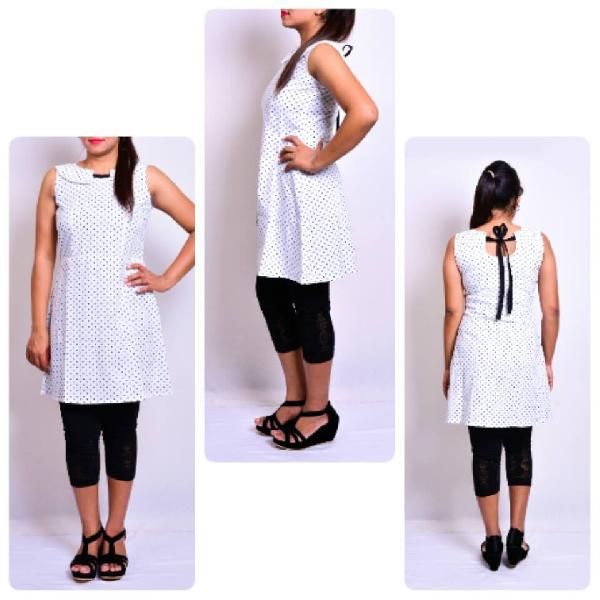 One Piece Dress in Cotton Fabric