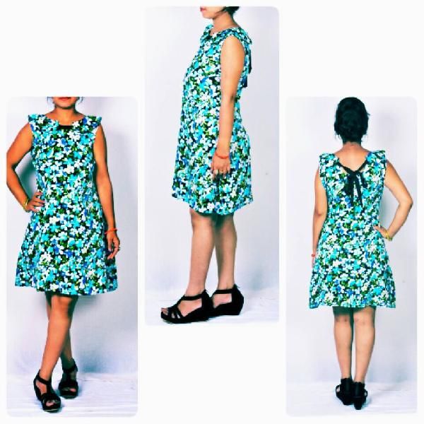One Piece Dress in Poly Crepe Fabric 02