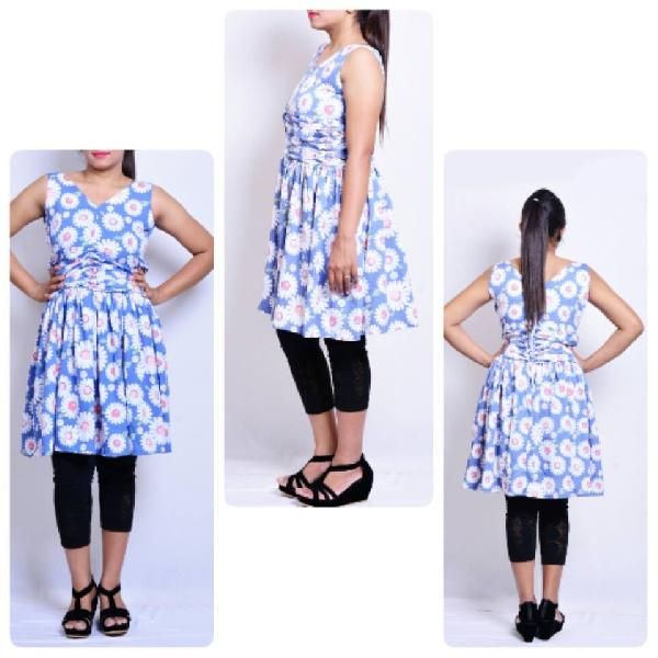 One Piece Dress in Poly Crepe Fabric 01