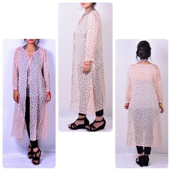 Shrug in Printed Chiffon Fabric 01