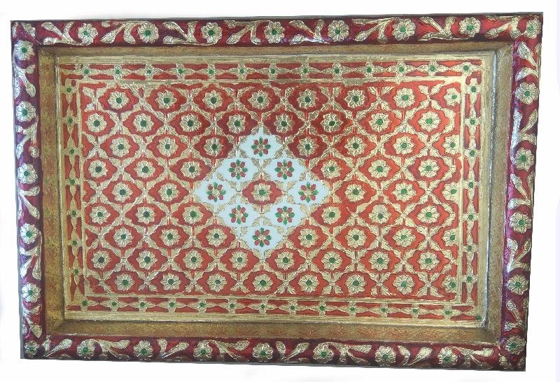 Wooden Meenakari Tray