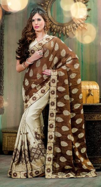 Fully Embroidered Saree 01