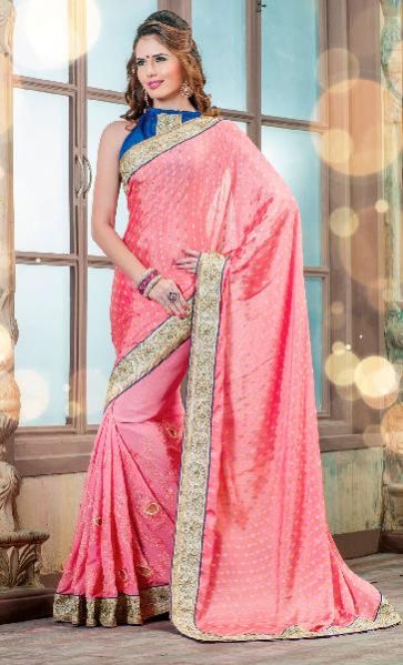 Fully Embroidered Saree 02