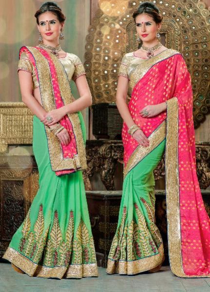 Fully Embroidered Saree 03