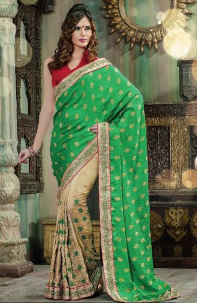 Fully Embroidered Saree 04