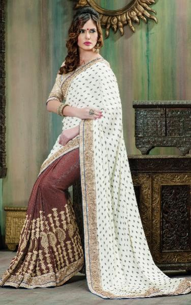 Fully Embroidered Saree 05