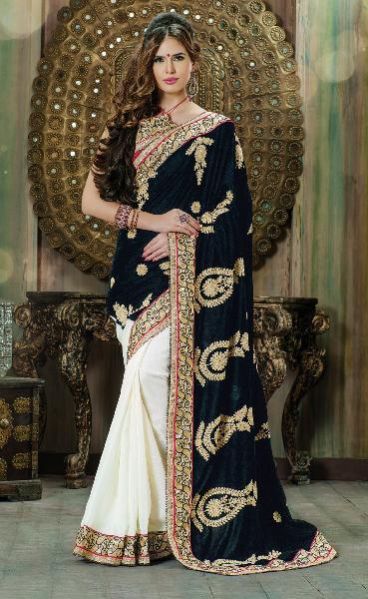 Fully Embroidered Saree 06