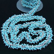 Gemstone Beaded Cluster Chain