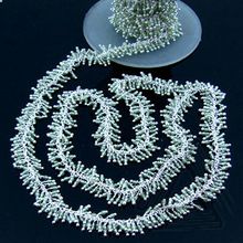 Gemstone Peridot Smoth Beaded Cluster Chain Jewelry