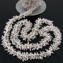 Rose Quartz Beaded Cluster Chain Jewelry Components