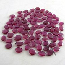 Ruby Glass Filled Free Form Rose Cut