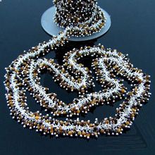 Tiger Eye Smooth Round Beaded Cluster Chain