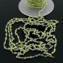 Wholesale Peridot Beaded Link Chain