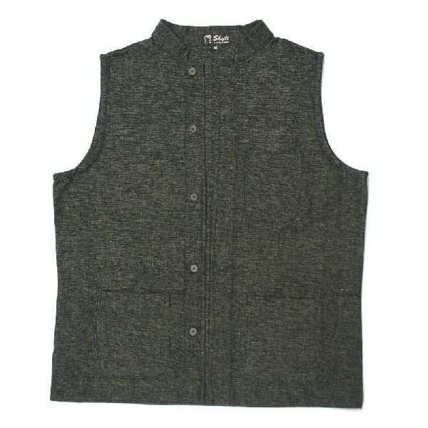 Shyli Men's Waist Coat - Mehendi