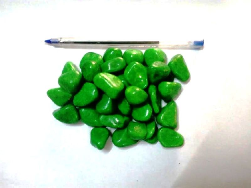 Green Colour Pebbles