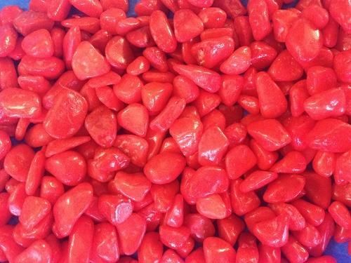 Red Colour Pebbles