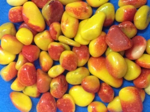 Yellow & Red Colour Pebbles