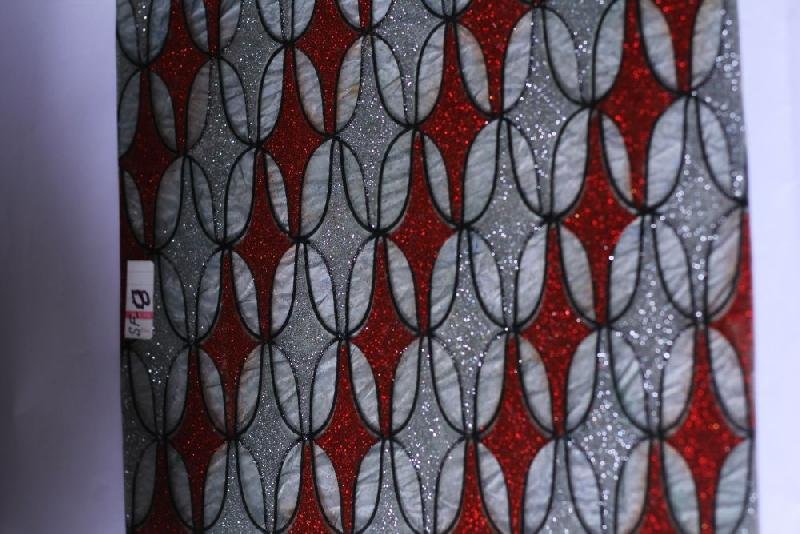 Red & Silver Barfi Surface Mate Fiber Sheets