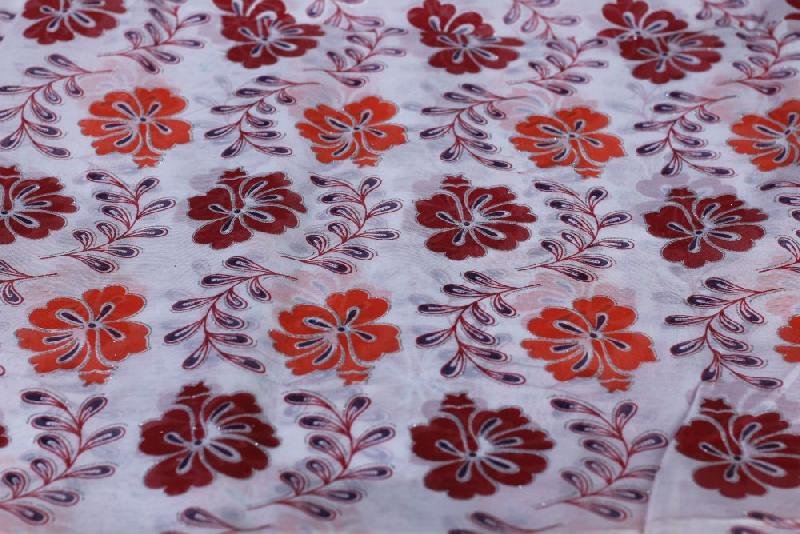 Red Orange Flower Printed Cloth Fiber Sheets